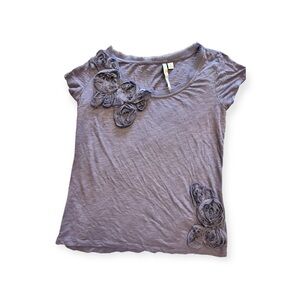 Lavender Lauren Conrad blouse with flower detailing